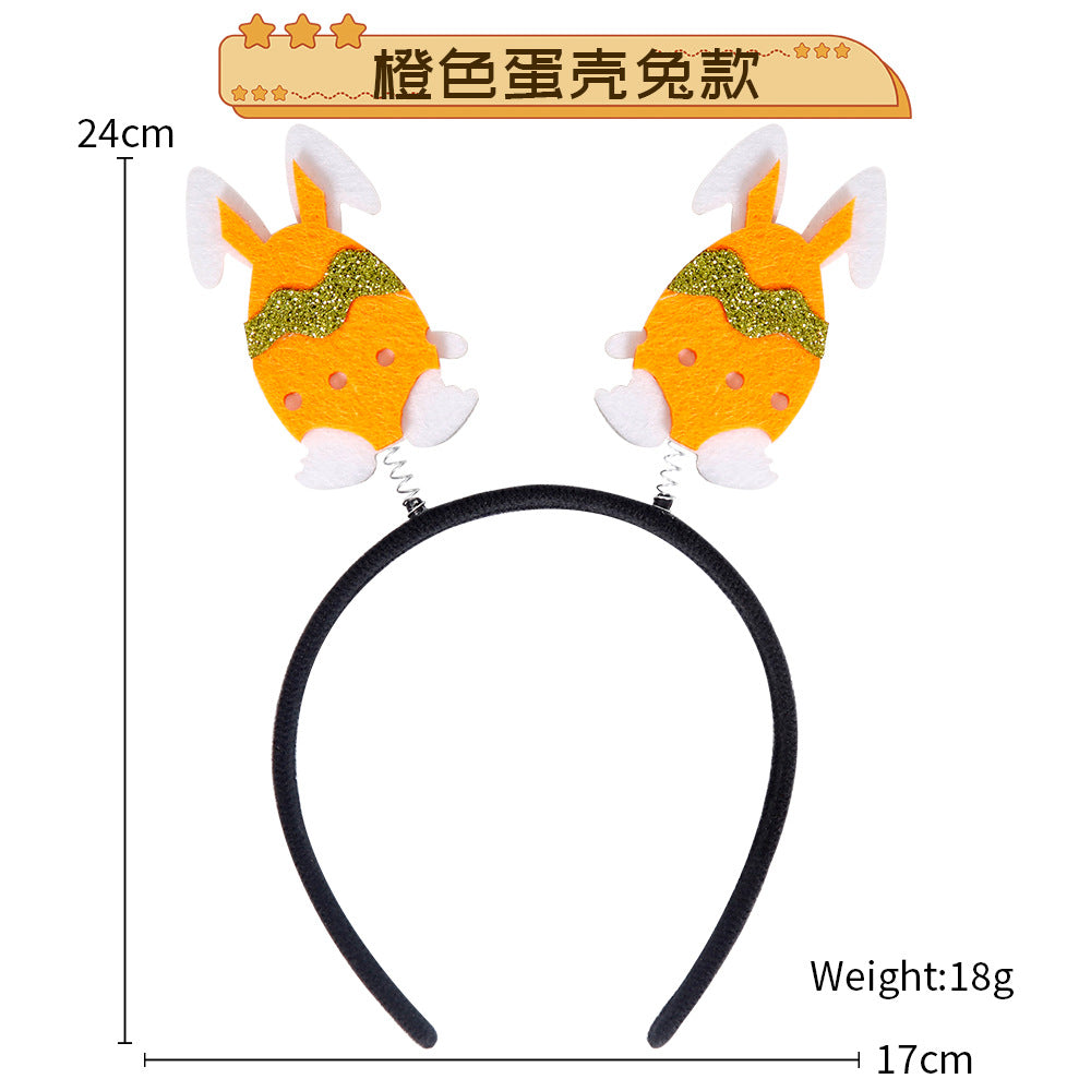 Diadema plástica al por mayor de los niños del conejito del huevo de la historieta de la decoración de Pascua