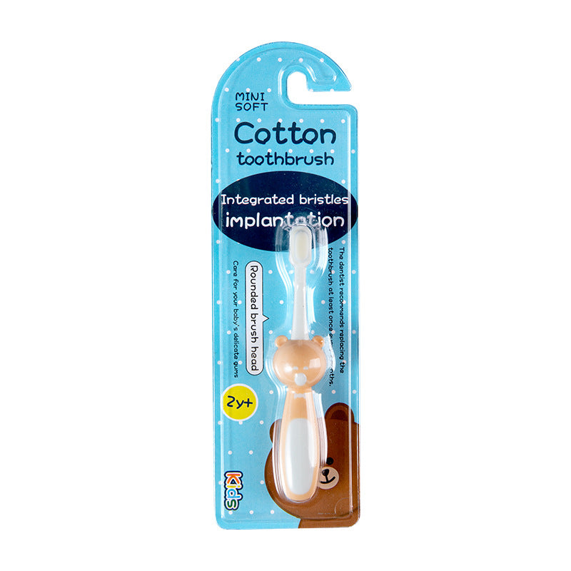 Wholesale Single Pack PP Cartoon Elephant Soft Hair Baby Toothbrush