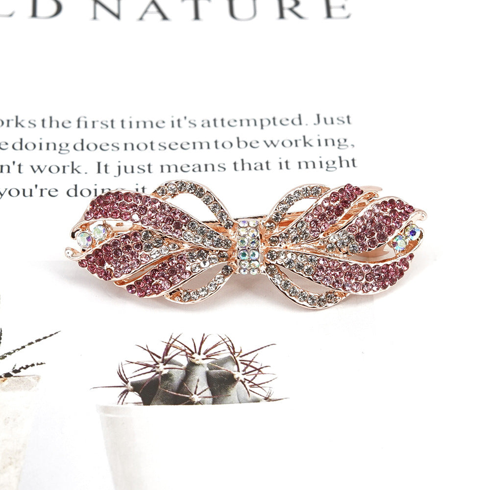 Wholesale Rhinestone Bow Alloy Hair Clips