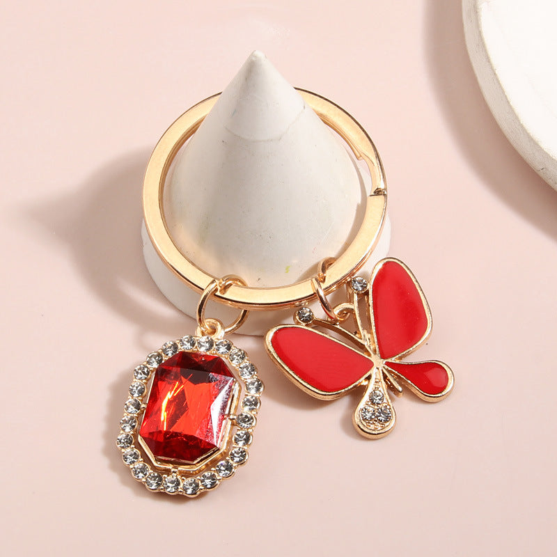 Wholesale 10PCS/PACK Butterfly Pendant Keychain Alloy