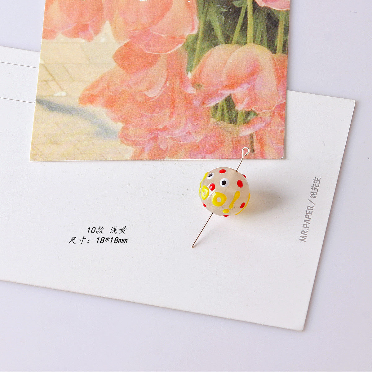 Wholesale 18*18MM Transparent Smudged Acrylic String Beads