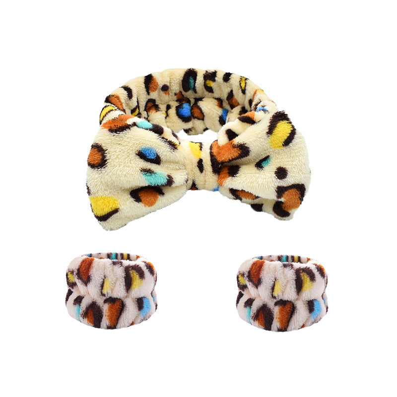 Wholesale Plush Leopard Fabric Headband