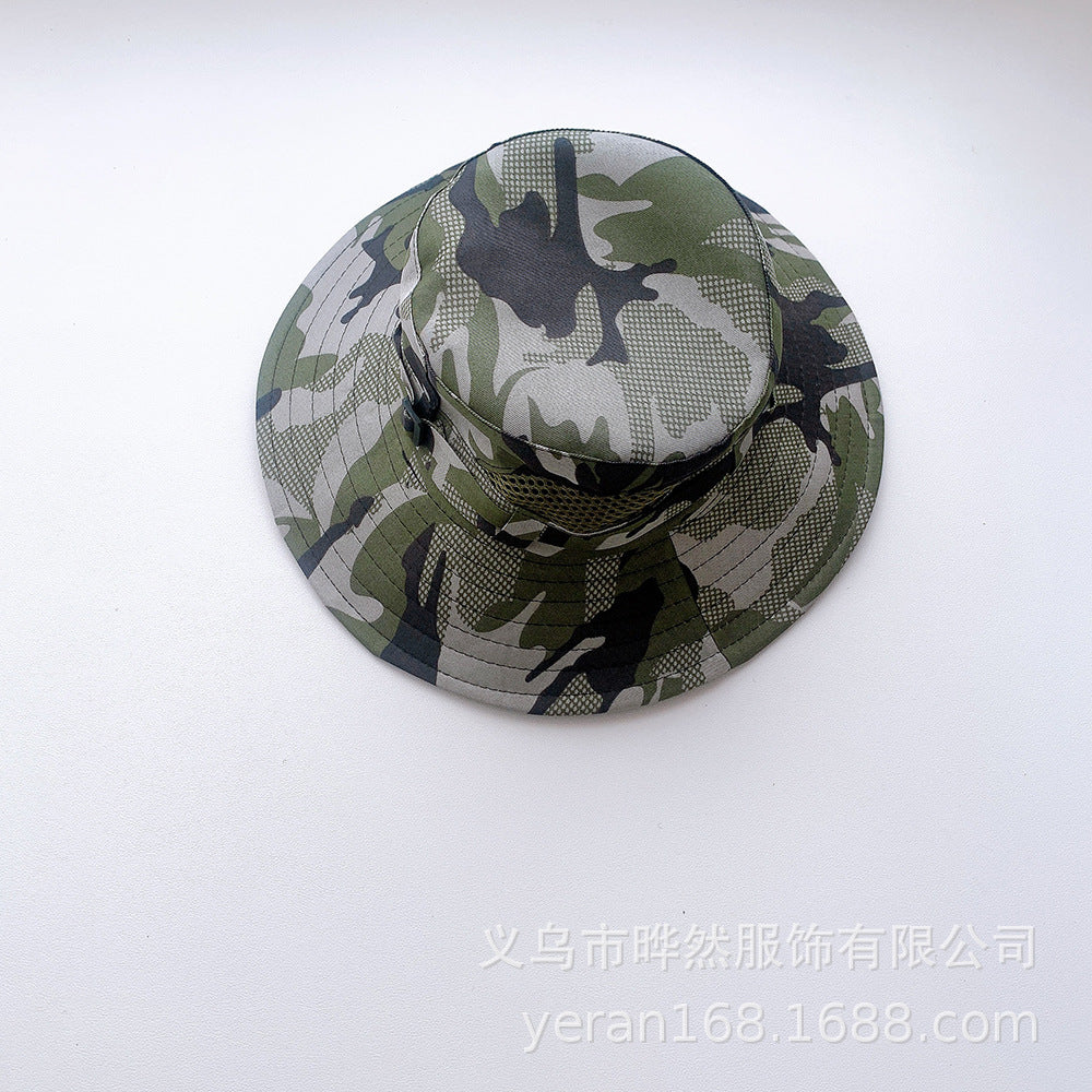 Wholesale Cotton Kids Sunshade Camouflage Bucket Hat