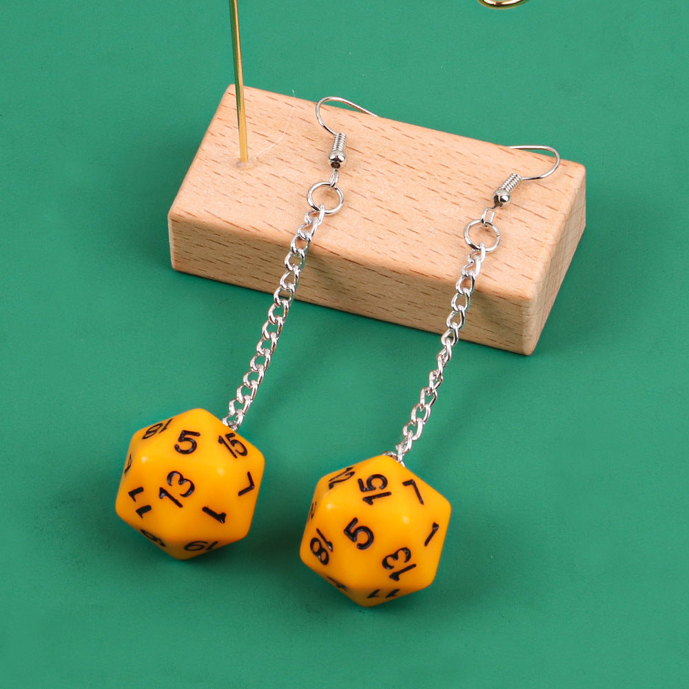 Wholesale Polygon Dice Acrylic Earrings