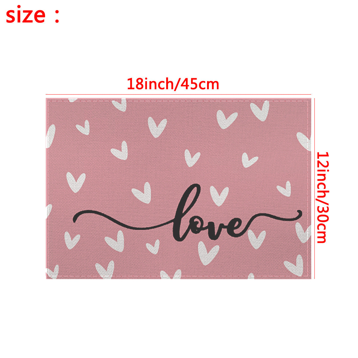 Wholesale Valentine's Day Polyester Table Flag and Mat Set