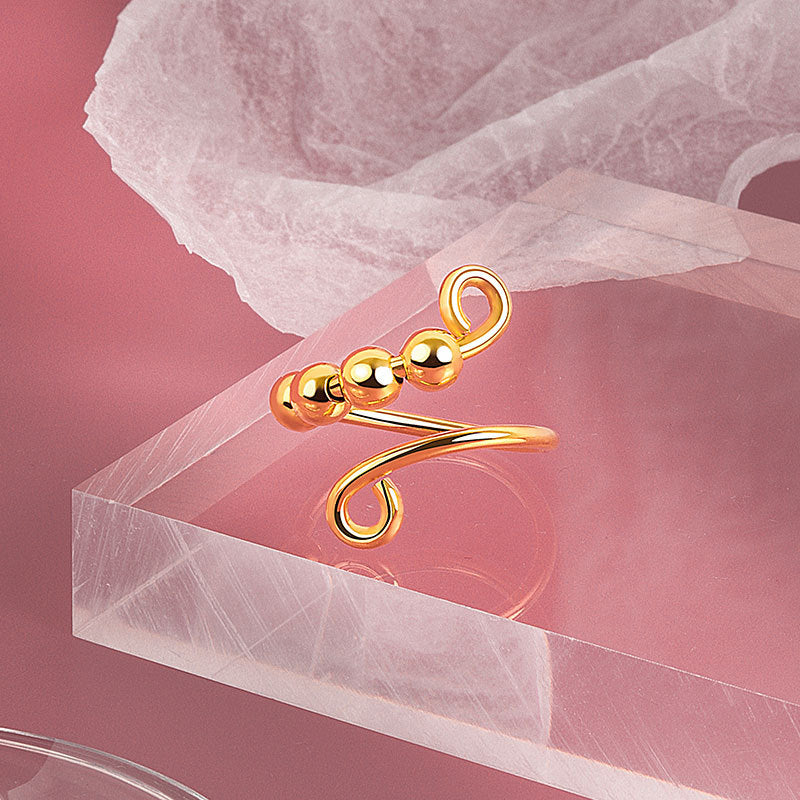 Wholesale Anti Stress Copper Rotating Adjustable Rings
