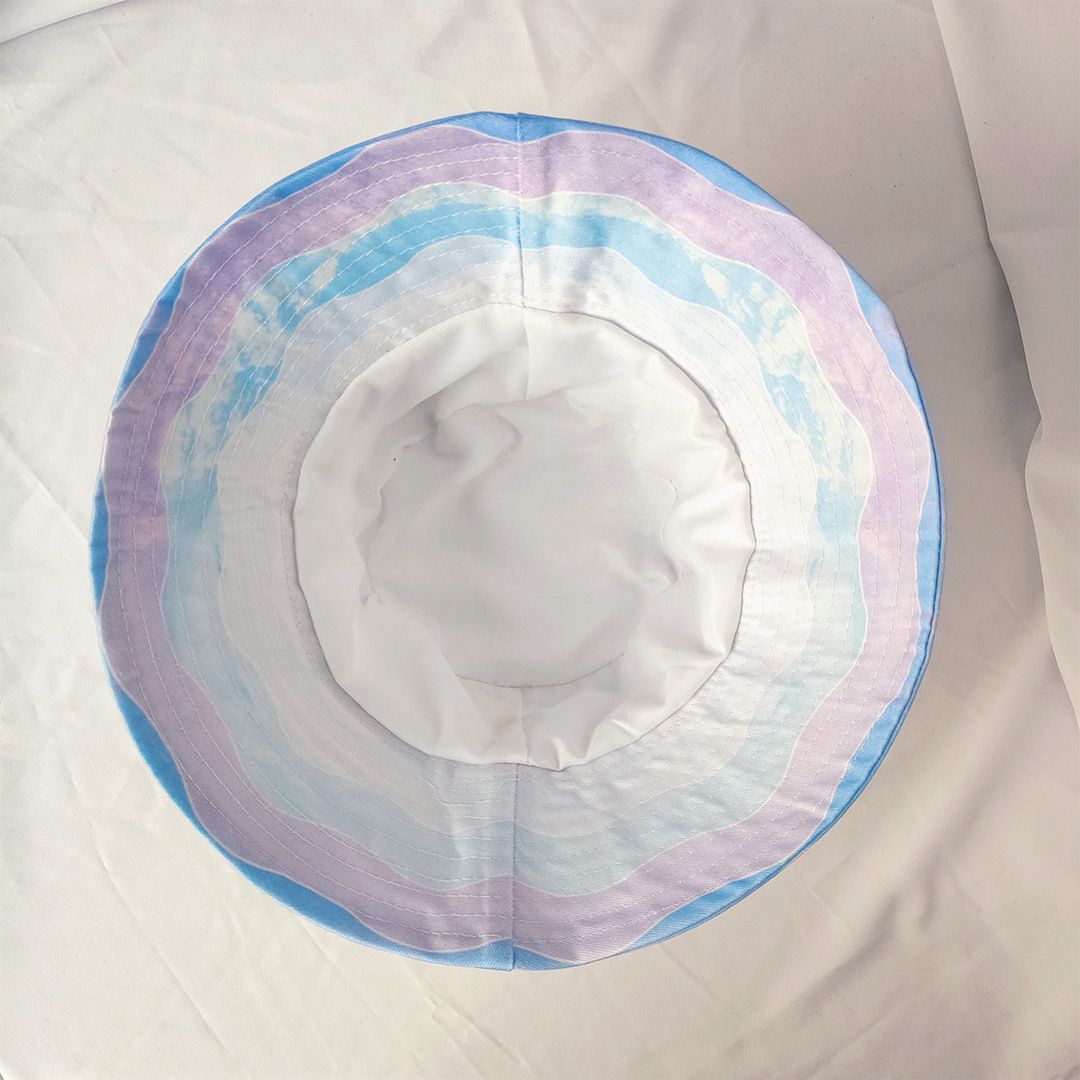 Algodón al por mayor de algodón grande Luz morada Alpine estampado Cubo de estampado