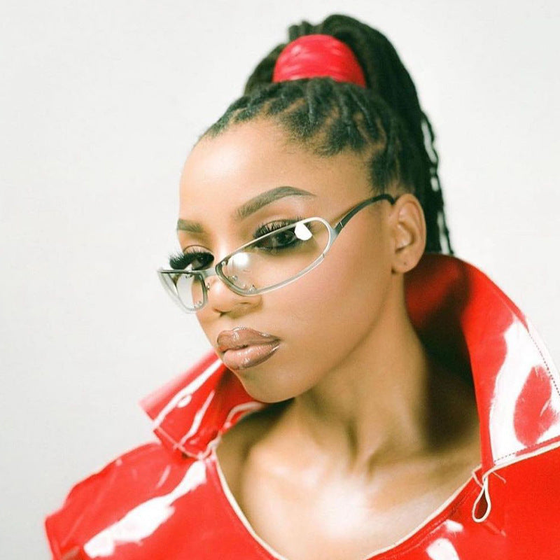 Wholesale PC Y2K Futuristic Sense of Technology One-Piece Sunglasses