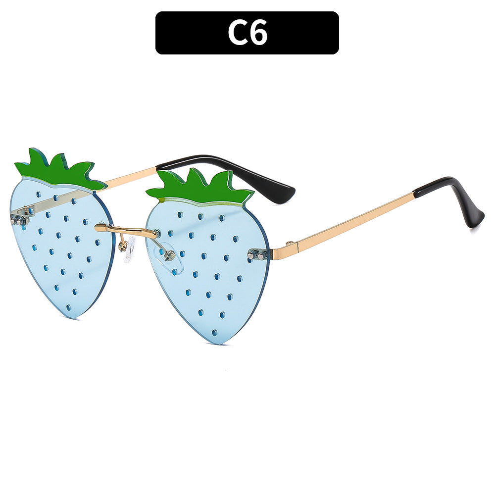 Wholesale PC Frameless Strawberry Ladies Sunglasses
