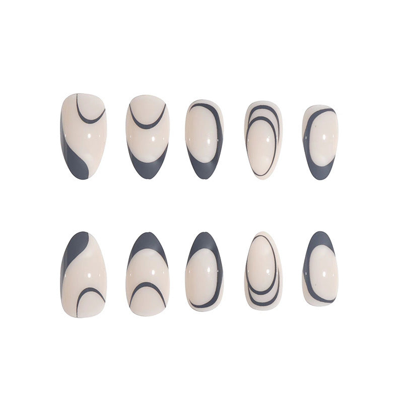 Arte De Uñas De Gotas De Línea Negra De Plástico al por mayor