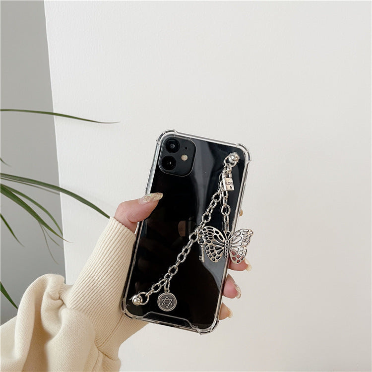 Wholesale TPU Laser Butterfly Chain Mobile Phone Holder