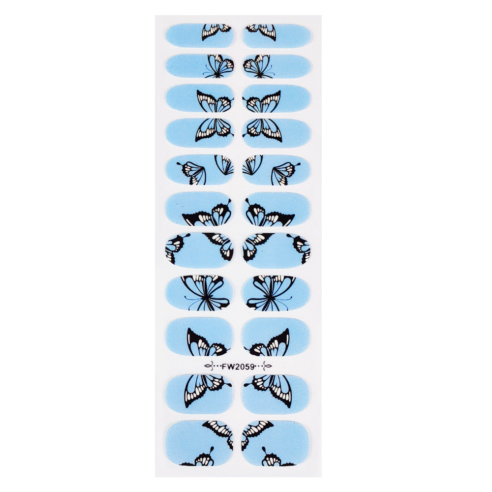 Wholesale Plastic Colorful Flowers Nail Art Stickers