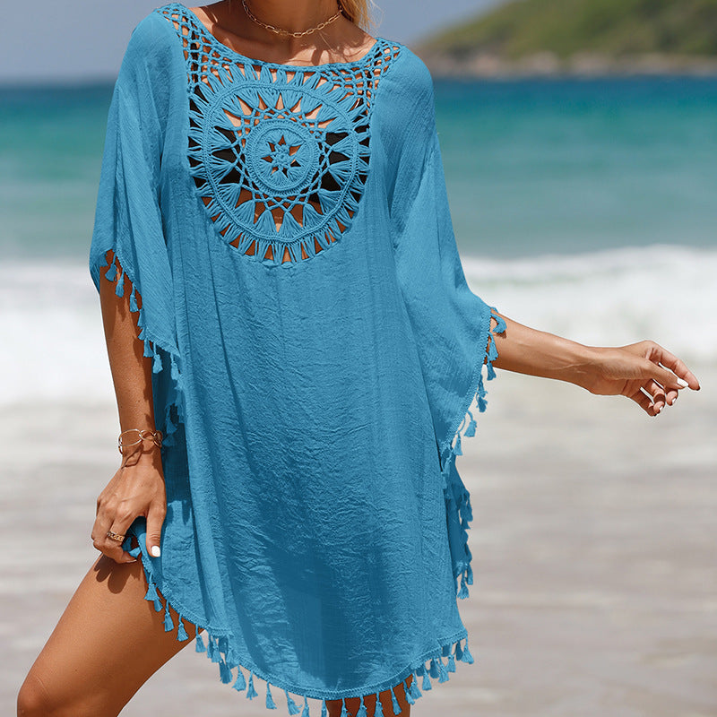 Wholesale Hook Tassel Beach Cover Up Polyester Swimwear