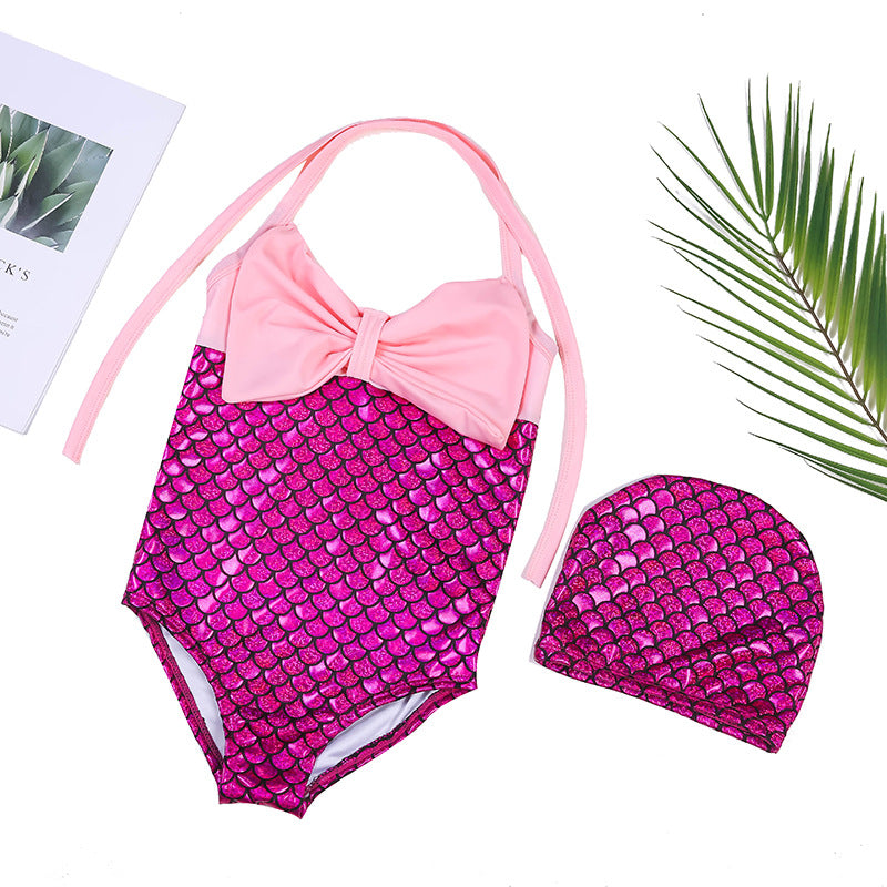 Wholesale Fish Scale One piece Kids Nylon Swimwear