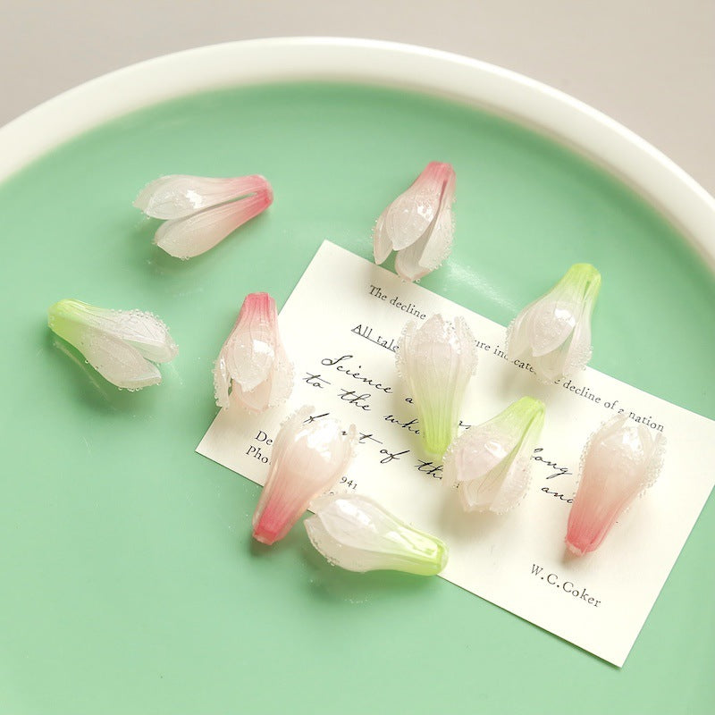 Wholesale Magnolia flower heat shrink sheet jewelry accessory beads