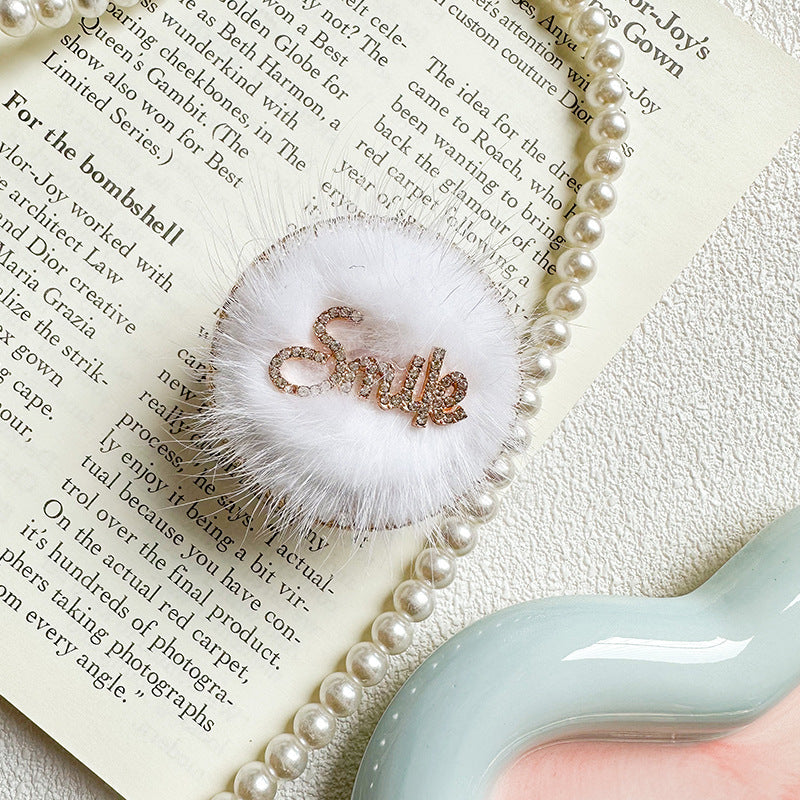 Tenedor del airbag del teléfono de la felpa del diamante artificial al por mayor