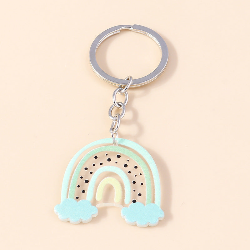 Venta al por mayor Llavero acrílico del arco iris