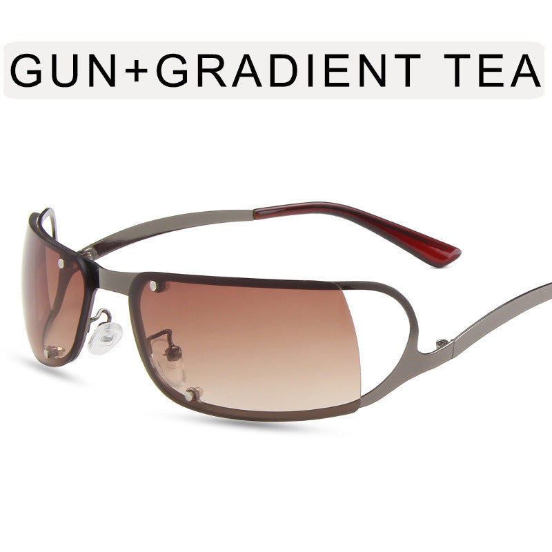 Wholesale PC Y2K Futuristic Sense of Technology One-Piece Sunglasses