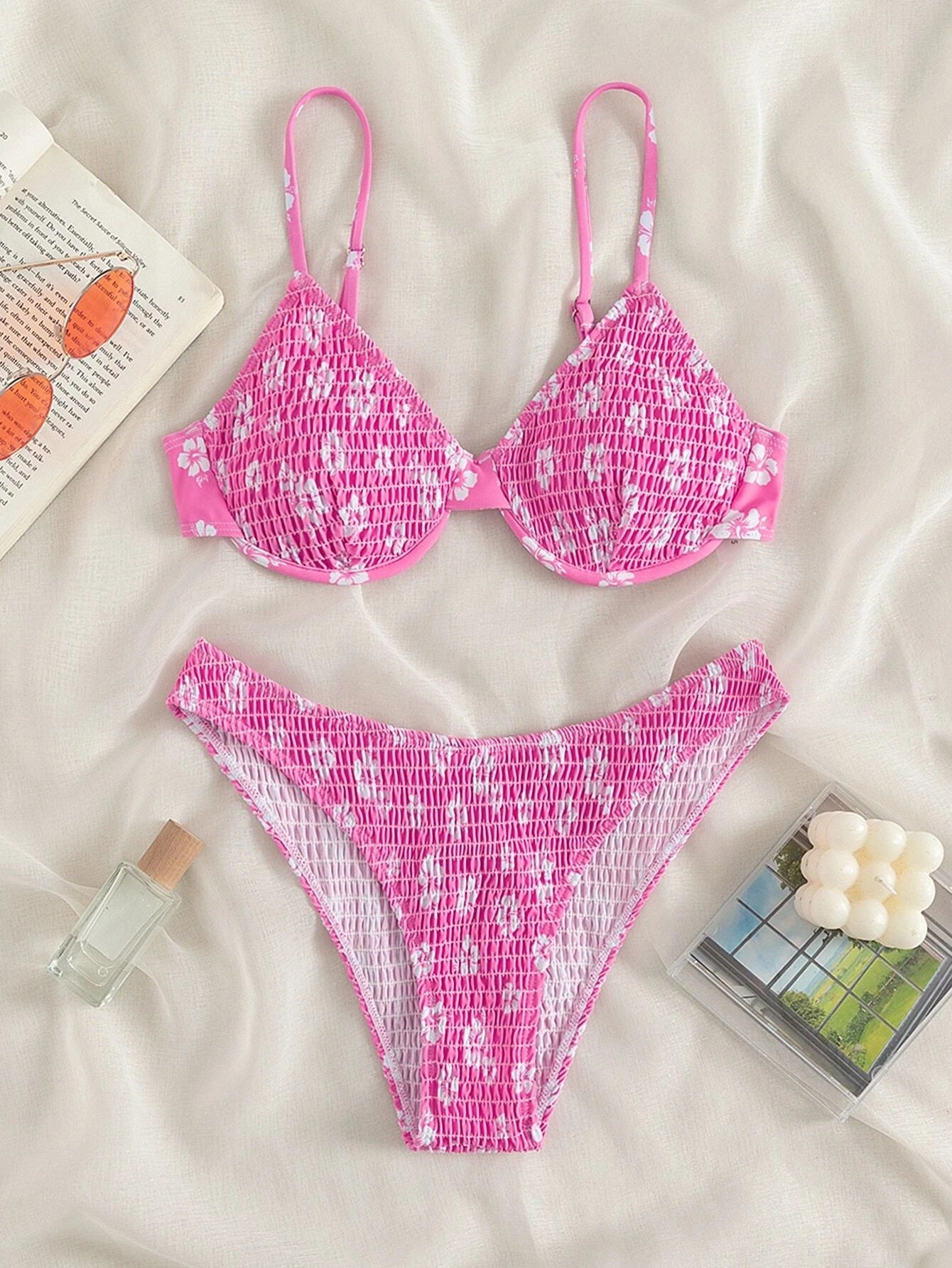 Venta al por mayor Traje de baño de poliéster con estampado dividido sexy