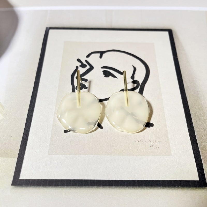 Wholesale Vintage Polka Dot Glazed Acrylic Ear Studs