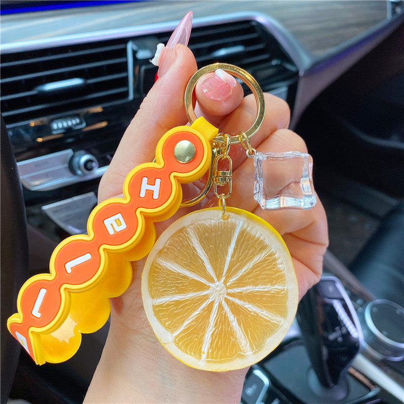 Llavero de fruta helada de PVC al por mayor