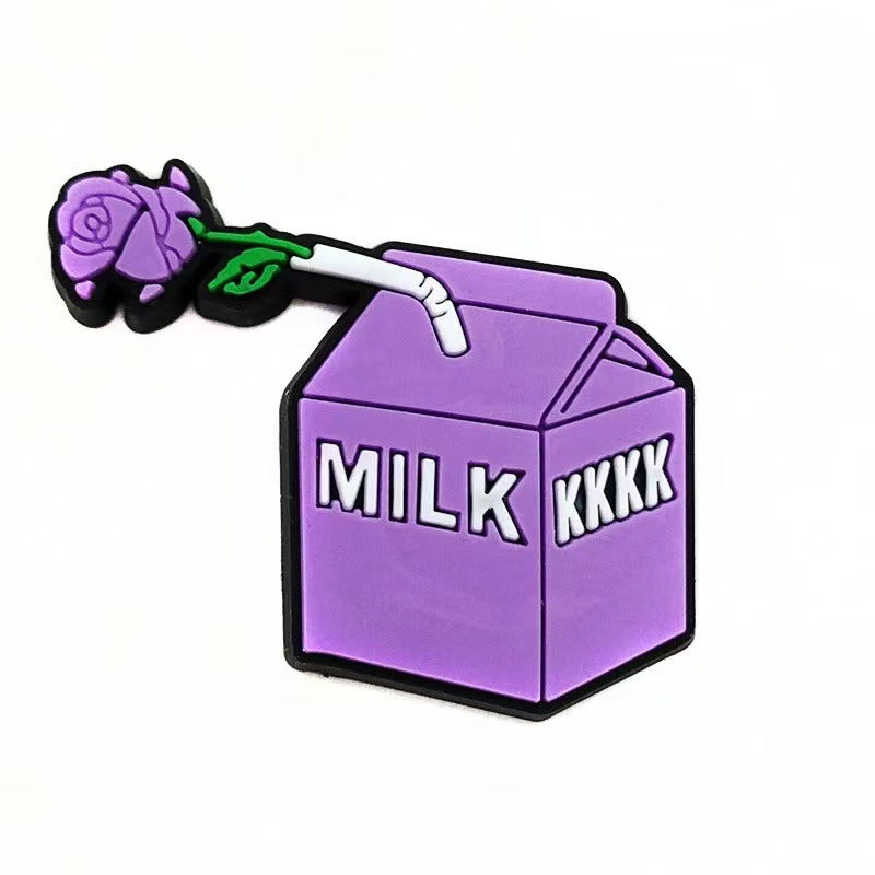 Wholesale 100pcs Cartoon Purple DIY Silicone Shoe Buckle