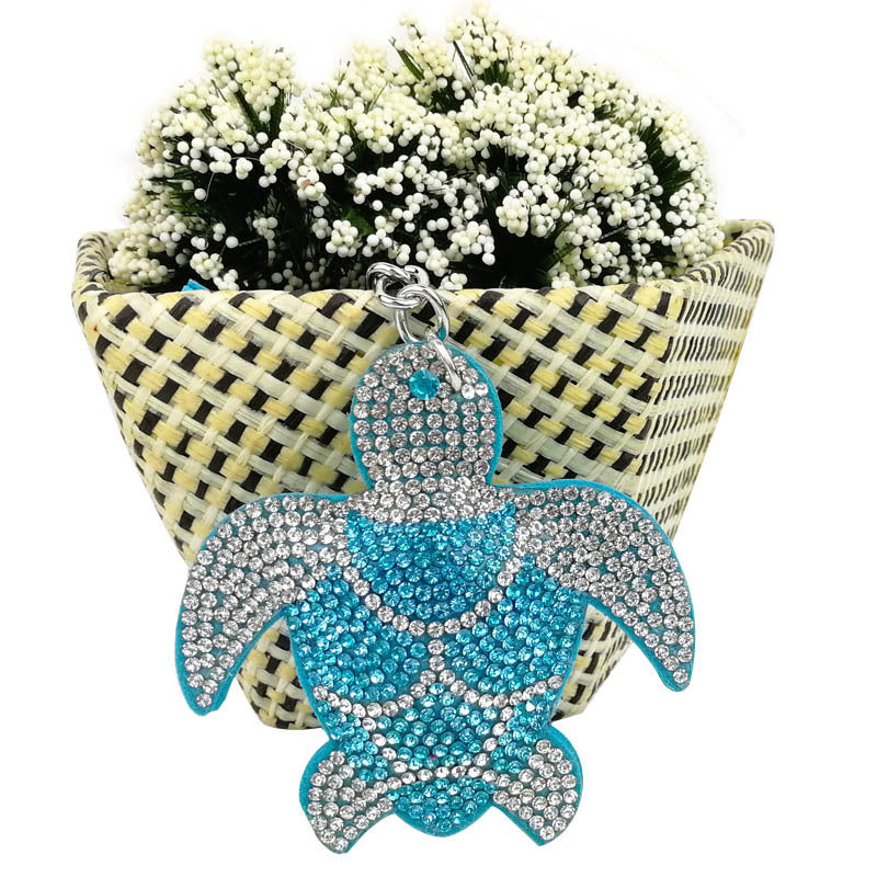 Wholesale Diamond Studded Turtle Metal Keychains
