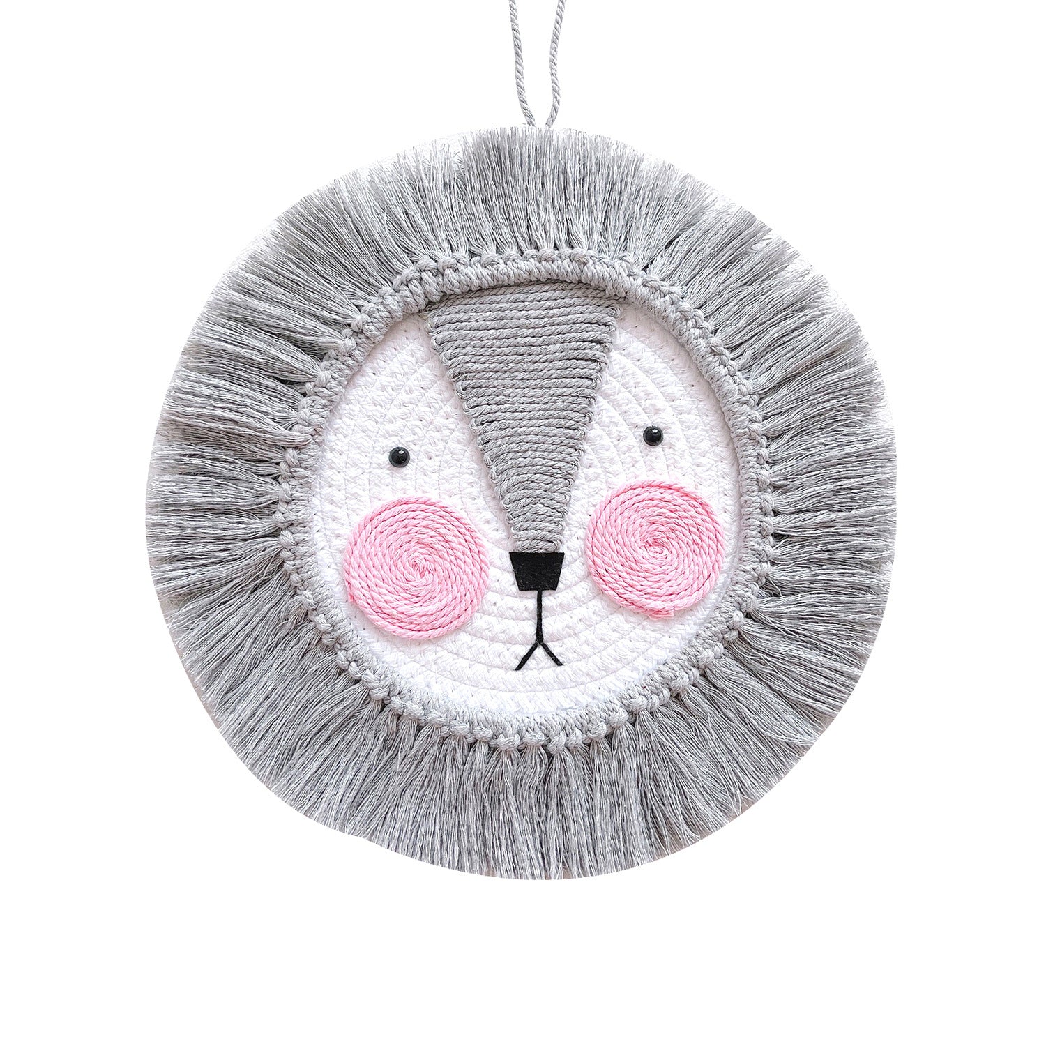 Wholesale Cotton Rope Woven Tiger Lion Panda Wall Decor