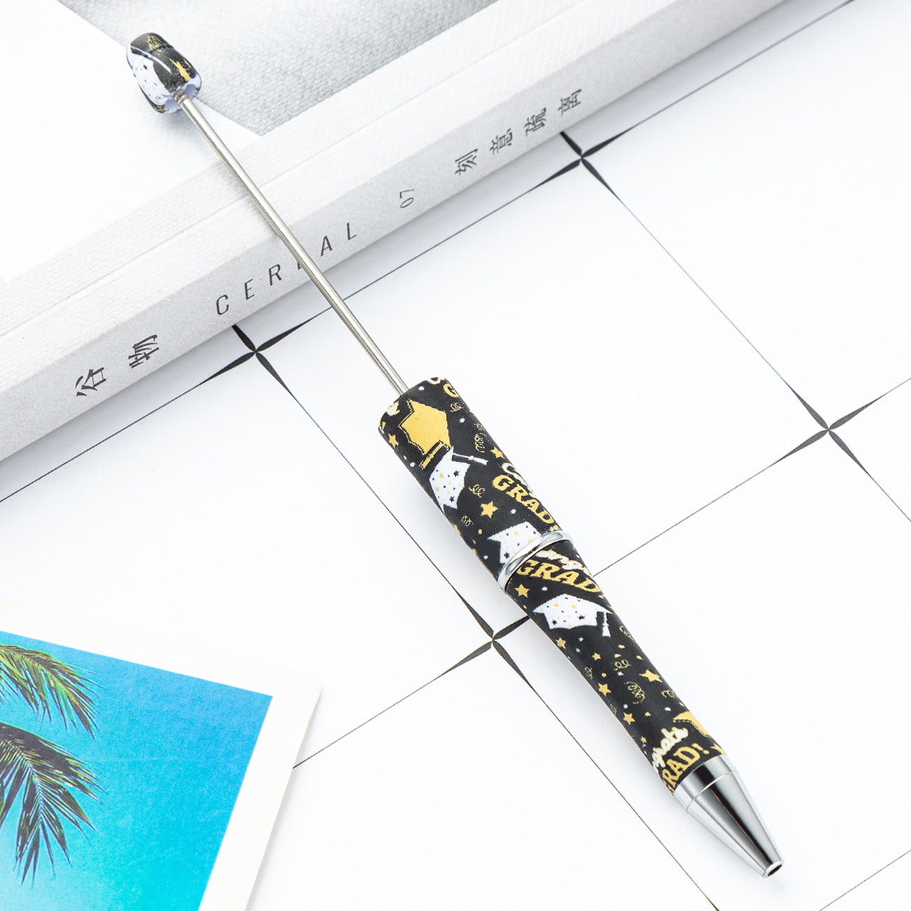 Wholesale Beadable Pens Graduation Season Plastic Ballpoint Pens