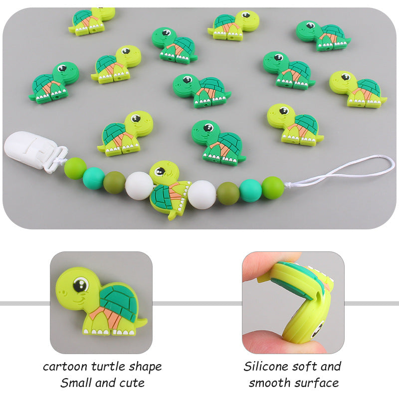 Wholesale 3pcs Tortoise Silicone Beads