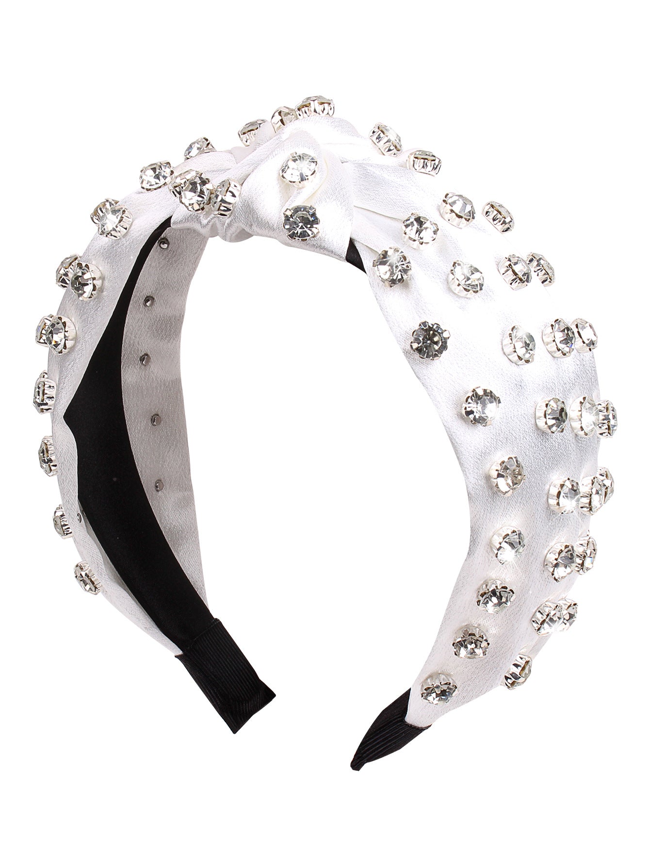 Wholesale New Pearl Rhinestone Geometric Fabric Headband