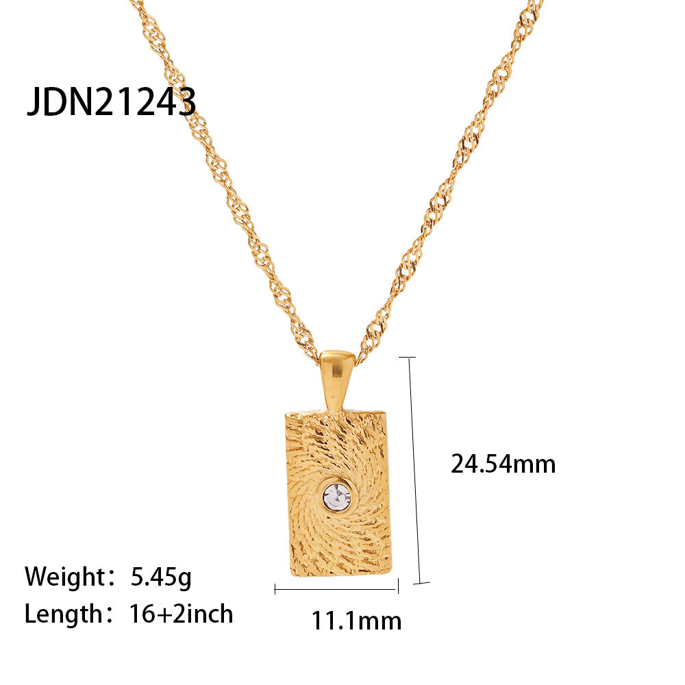 Wholesale Stainless Steel Gold Plated Coin Medal Necklace