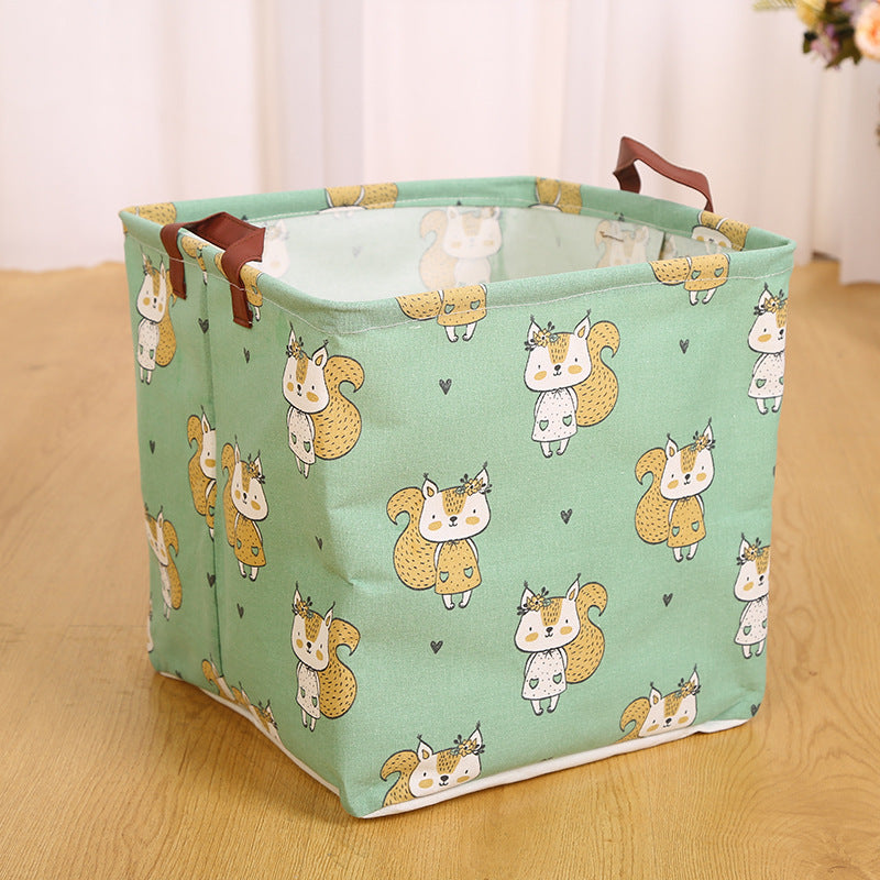 Wholesale Cotton and Linen Cartoon Animal Foldable Dirty Clothes Basket