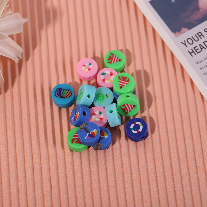Venta al por mayor 1000PCS 10mm Fruit Smiley Flowers Smoky Beads