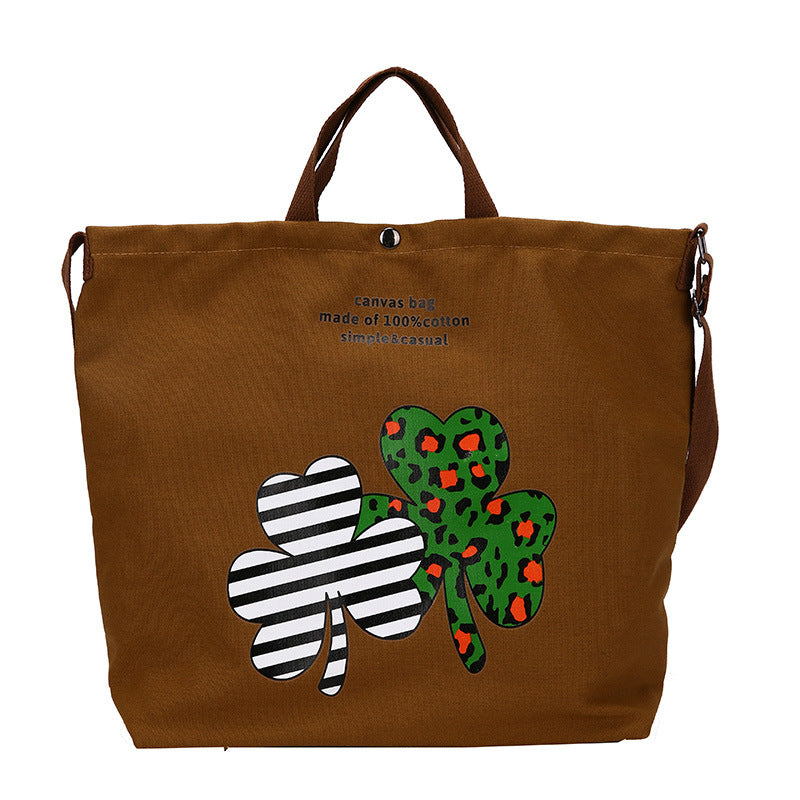 Bolsa De Lona De Trébol De Cuatro Hojas De Gran Capacidad Al Por Mayor