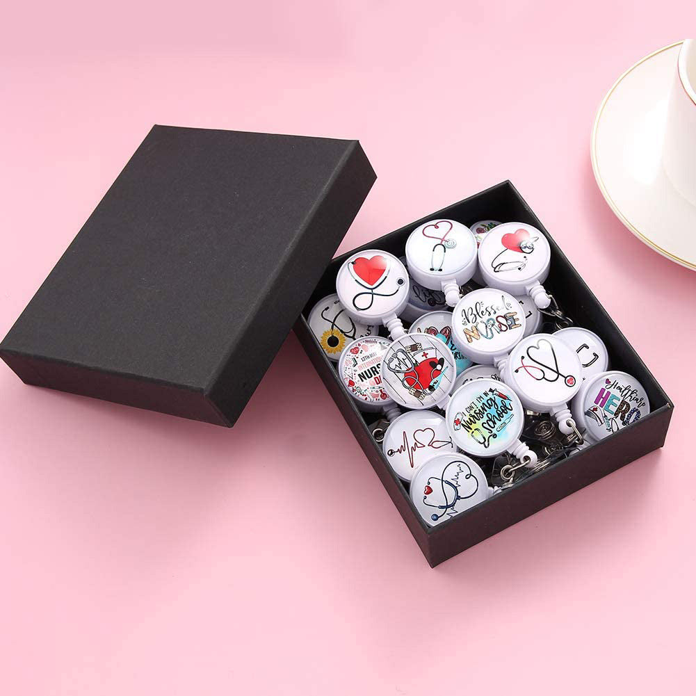 Llavero retráctil de enfermera de tubo de aguja de estetoscopio ABS al por mayor