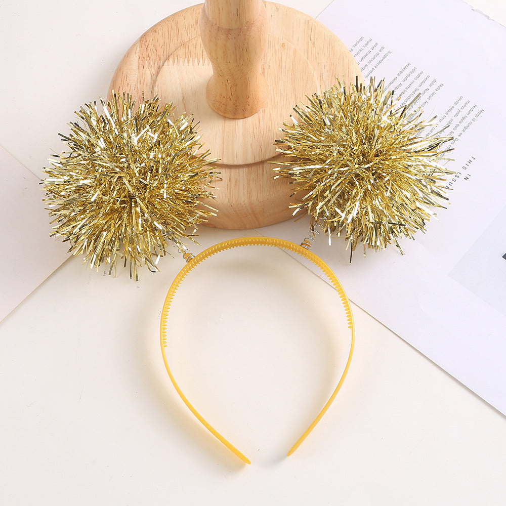 Venda al por mayor del partido de la bola de pelo del laser de la seda brillante colorida