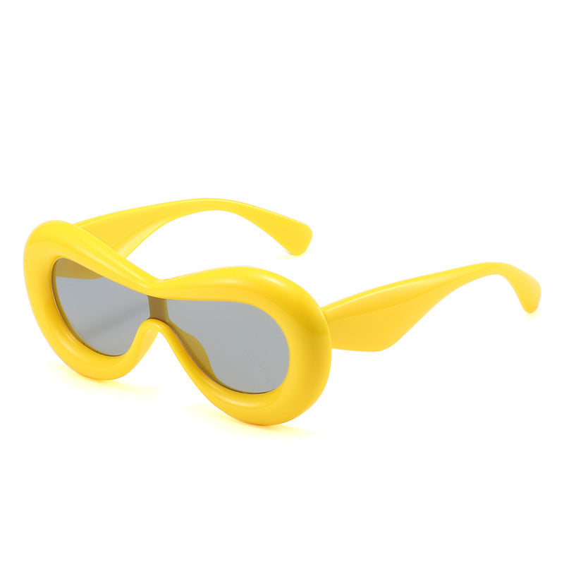 Wholesale PC Personalized Wide-brimmed One-piece Sunglasses