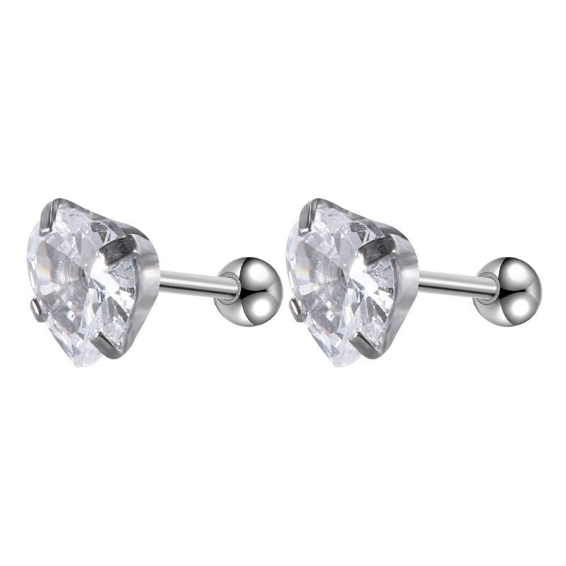 Wholesale Color Zirconia Premium Earrings Stainless Steel