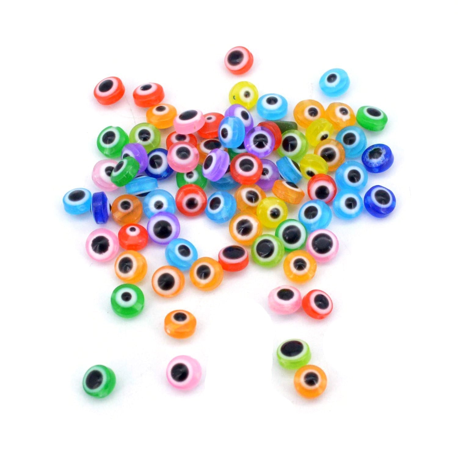 Venta al por mayor 6*2,5 MM 1000 unids/pack cuentas separadoras de resina de ojo de diablo