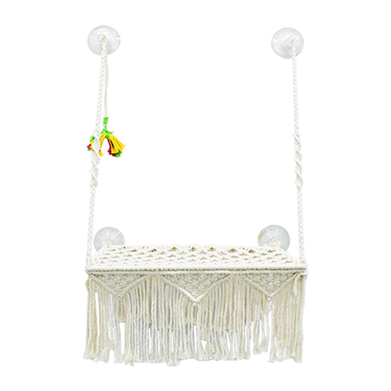 Wholesale Cotton Thread Handwoven Cotton Rope Wall Hanging Cat Nest Suction Cup Hammock