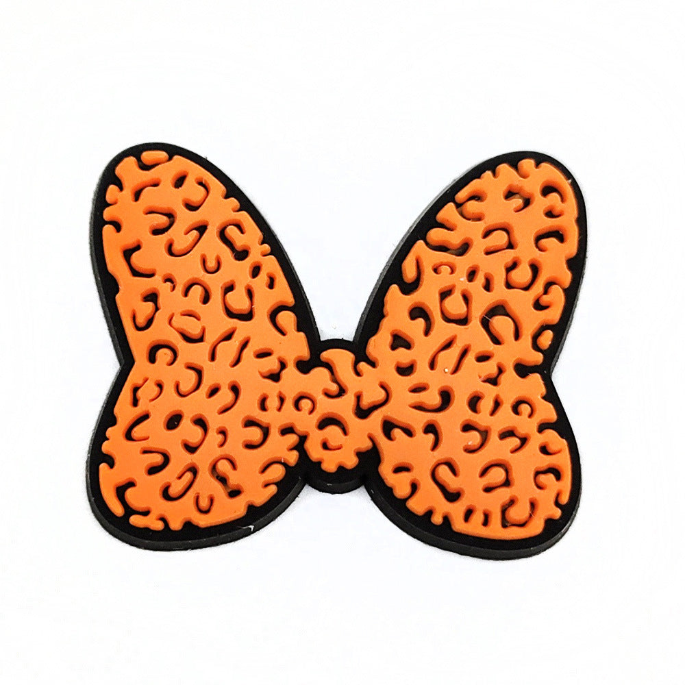 Wholesale 10pcs  Pvc Leopard Print Series Hole Shoes Decoration