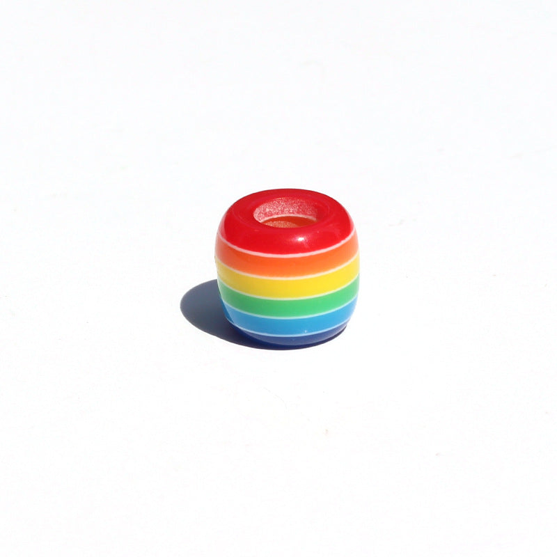 100 piezas al por mayor de 100*12 mm Rainbow Stripe Resin Beads