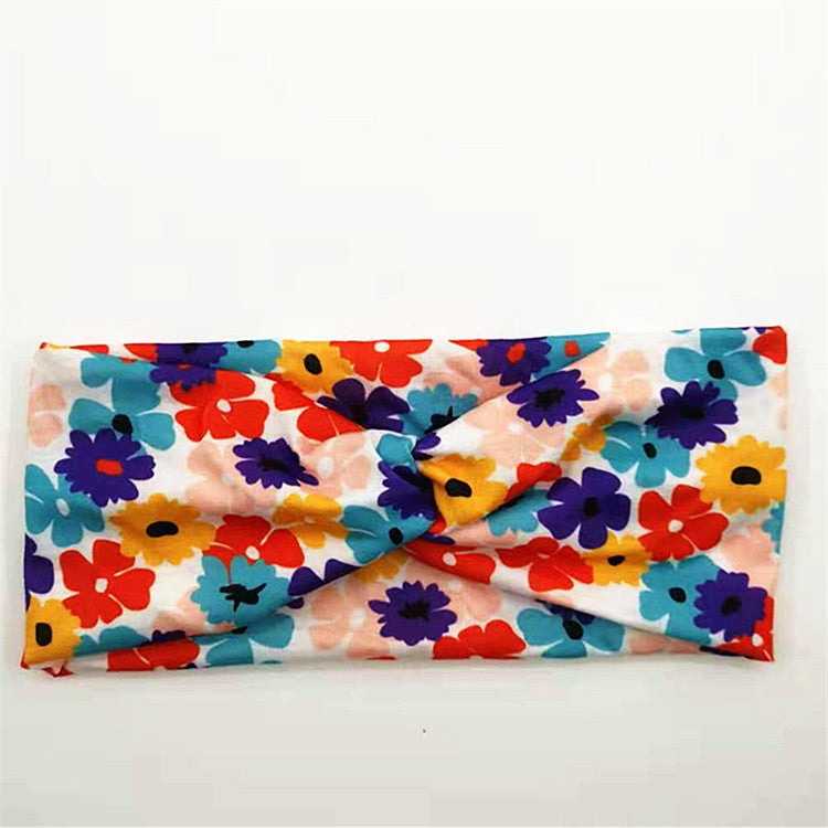 Venta al por mayor Diadema De Algodón Con Estampado De Seda De Leche