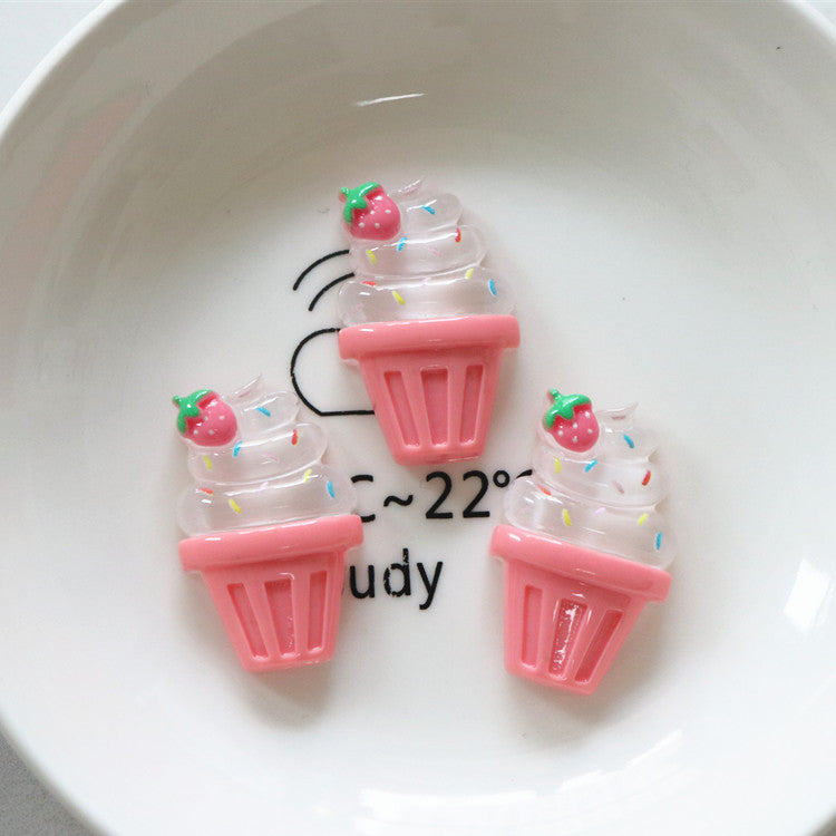 Venta al por mayor Helado Paleta DIY Resina Pinzas para el cabello Accesorios