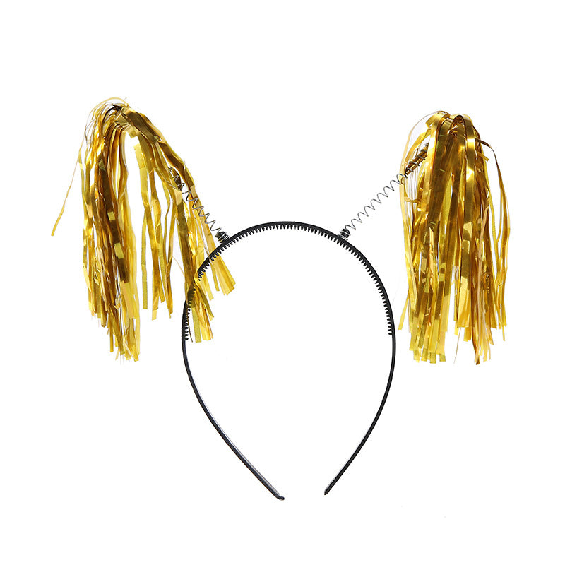 Wholesale Color Rain Silk Fabric Hair Hoop 10PCS