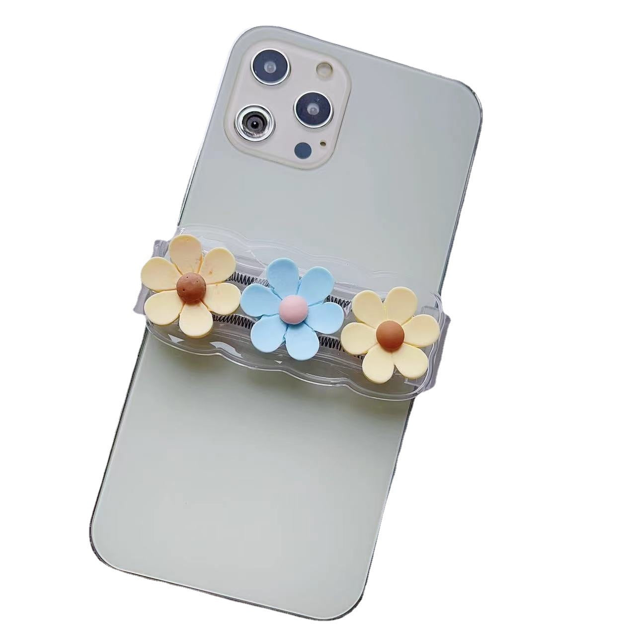 Wholesale Plastic Scallop Flower Back Clip Phone Holder
