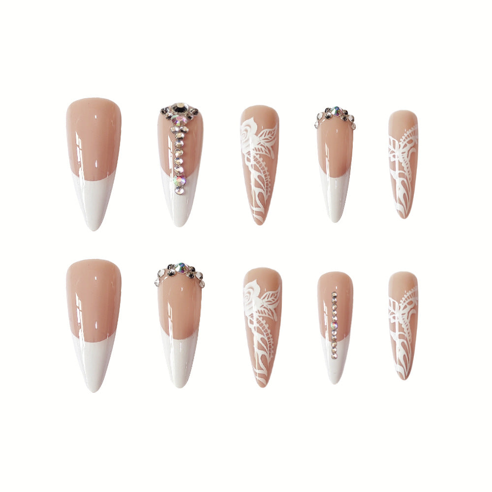 Wholesale Pointed French Manicure Chips