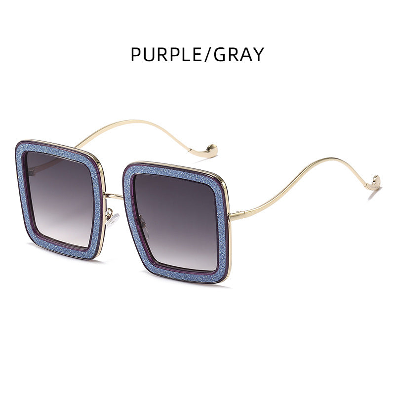 Wholesale Flash Square Box Diamond Sunglasses AC