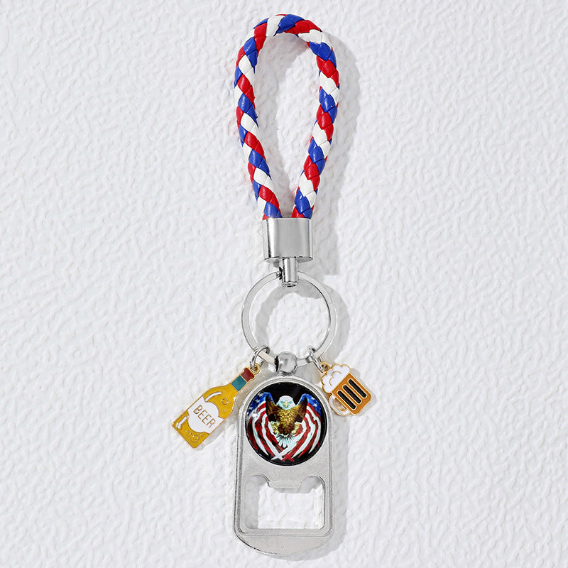 Llavero creativo del abrebotellas del metal de la bandera al por mayor